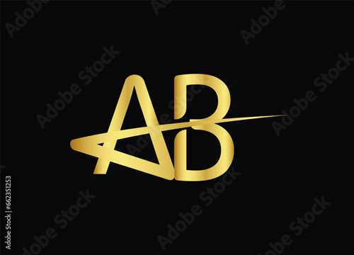 AB letter logo design and monogram logo