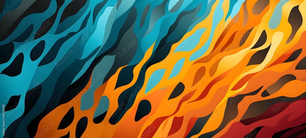 Colorful low poly animals illustration with background ai generated Colorful low poly animals illustration with background ai generated