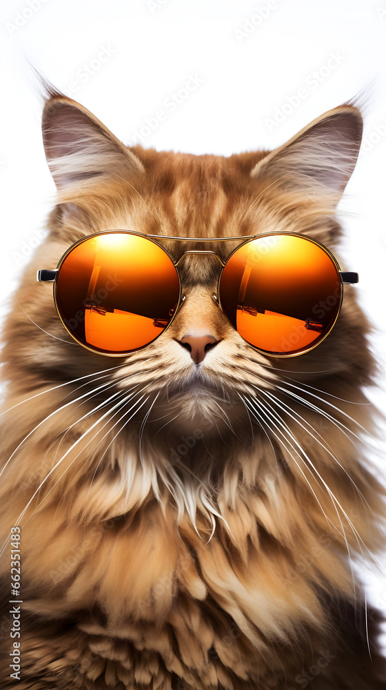 cat with sunglasses, playful cat