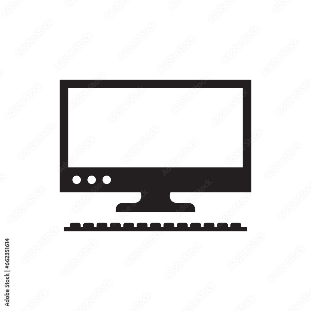 Computer icon. PC sign. Monitor vector icon. Screen flat sign design. TV symbol pictogram. Television symbol. UX UI icon Computer icon. PC sign. Monitor vector icon. Screen flat sign design. TV symbol pictogram. Television symbol. UX UI icon