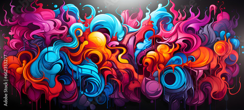 Psychedelic Abstract Vibrant Colors Background