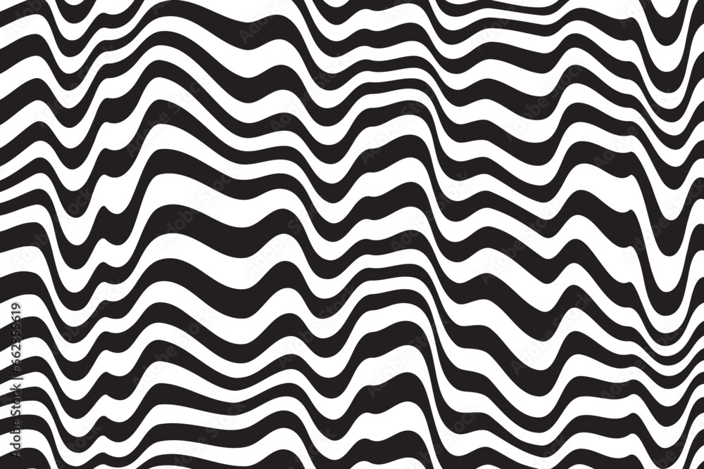 Abstract seamless vector pattern. Waves. Lines. Distorted. Isolated. Vector seamless pattern. Abstract op art texture with bold monochrome wavy stripes. Creative background with distorted lines. Abstract seamless vector pattern. Waves. Lines. Distorted. Isolated. Vector seamless pattern. Abstract op art texture with bold monochrome wavy stripes. Creative background with distorted lines.