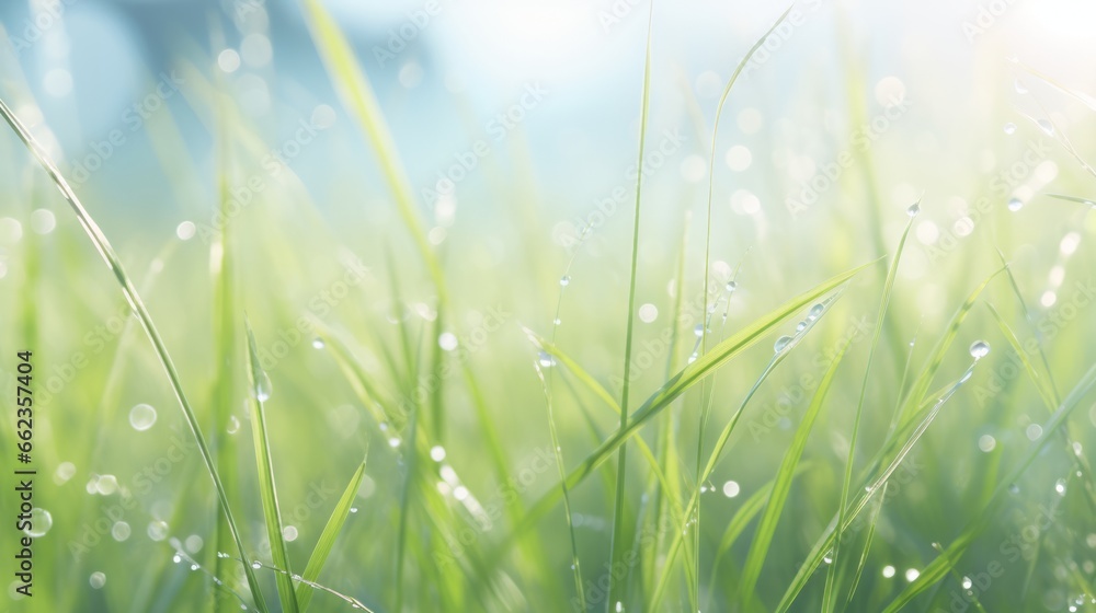 Obraz premium grass with dew drops