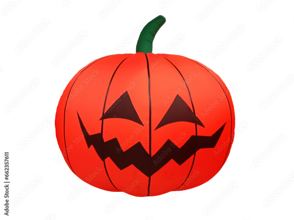 Pumpkin shaped balloon with ghost face Pumpkin shaped balloon with ghost face