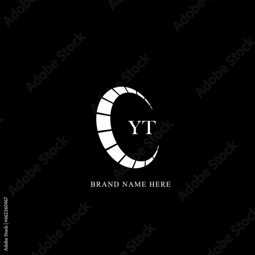 YT circle letter logo design with circle  shape. YT ellipse letters with typographic style.  initials form a circle logo. YT Circle Abstract Monogram Letter Mark Vector, YT latter logo. spread logo