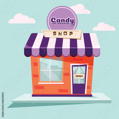 Vector halloween candy shop