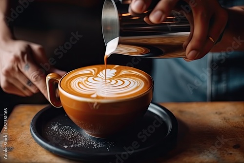 Barista coffee machine coffee latte foam