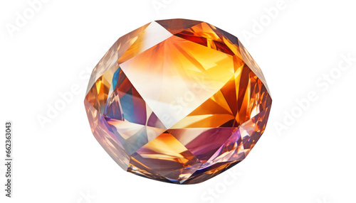 brown diamond isolated on transparent background cutout