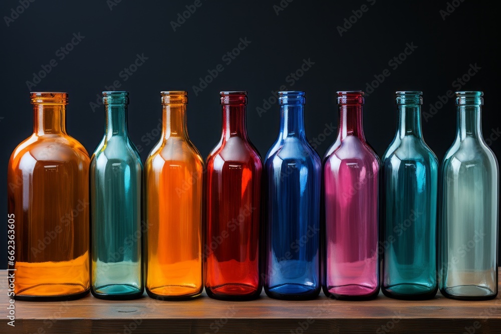 Vibrant glass bottle collection Vibrant glass bottle collection
