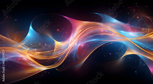 abstract background with colorful waves