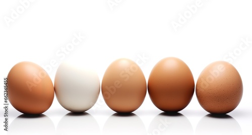 eggs on a white background. generative AI