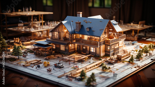 miniature house with model of miniature houses