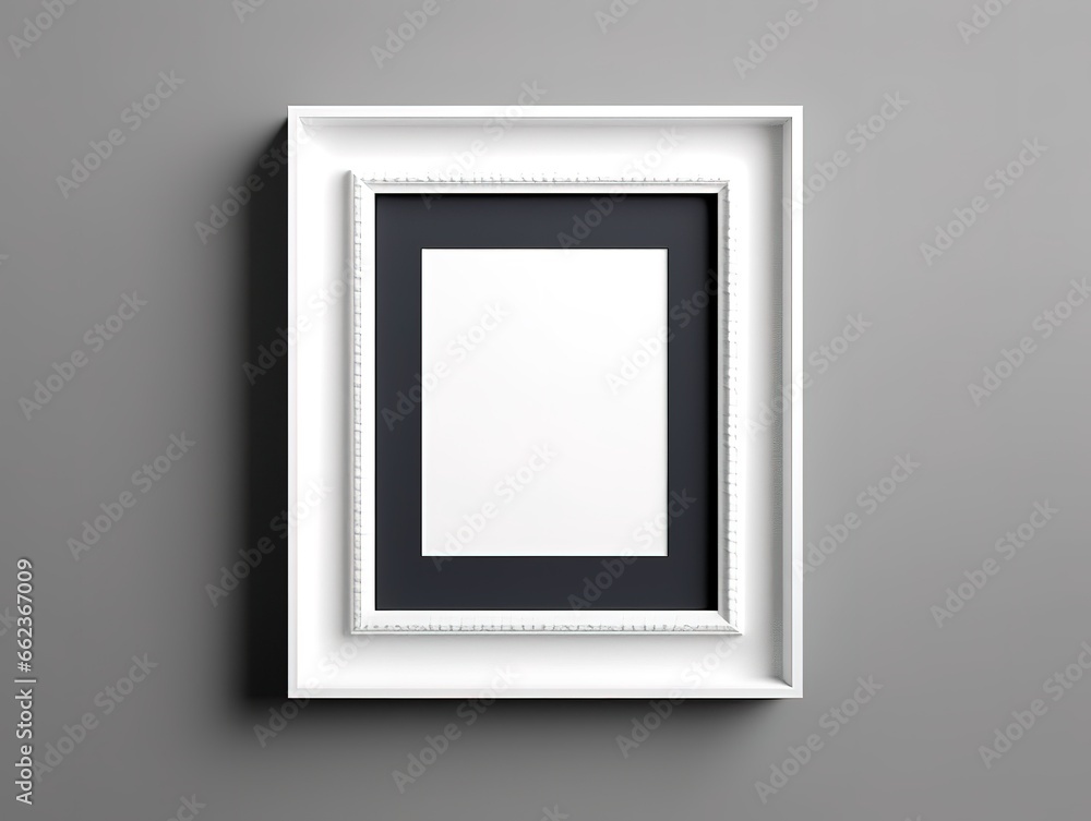Blank photo frame frames can be used as your mockup. generative AI Blank photo frame frames can be used as your mockup. generative AI