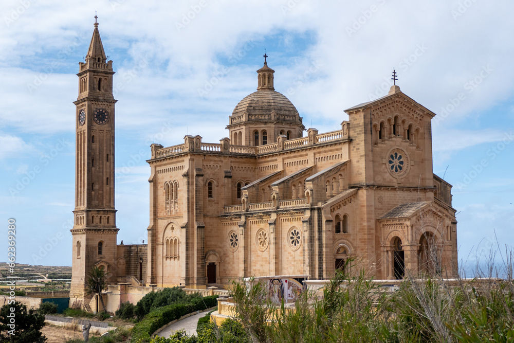 Gozo, Malta, May 3, 2023. The Ta' Pinu National Shrine is a Catholic religious building located in Għarb on the island of Gozo. It is a Maltese Marian pilgrimage site.