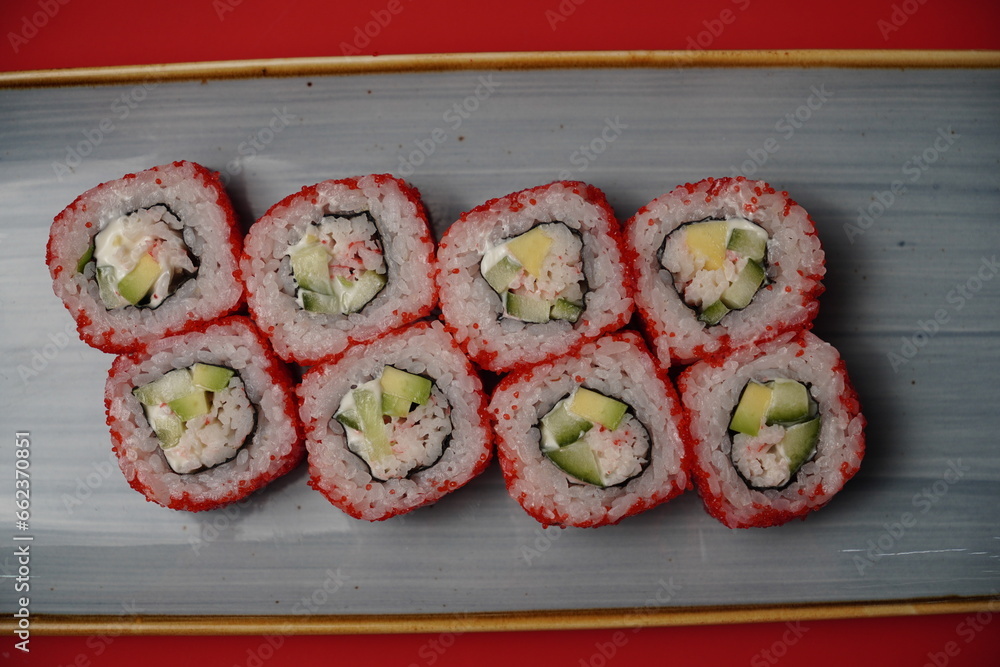 sushi, rolls, Japanese food, fish, rice sushi, rolls, Japanese food, fish, rice