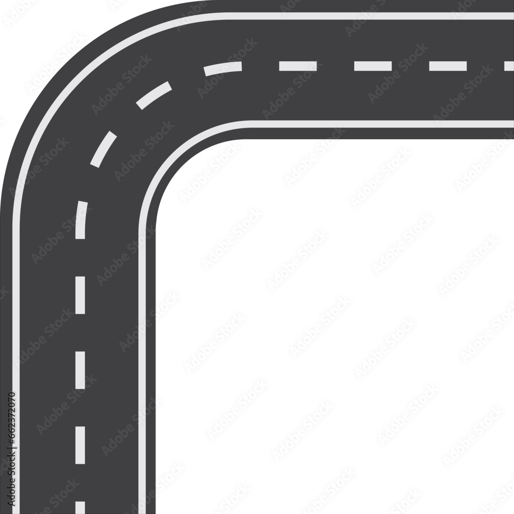 Road Vector Illustration. Highway Design.