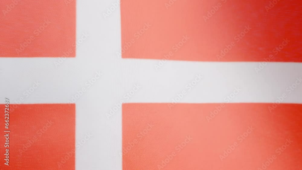 Danish national flag waving by the wind Danish national flag waving by the wind