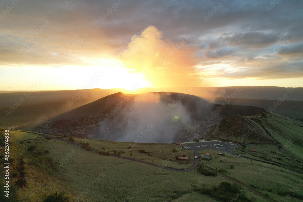 Steam from Masaya volcano