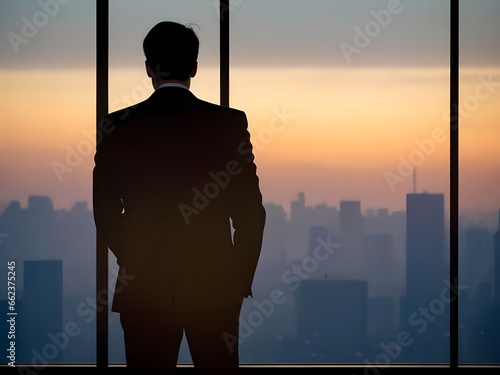 Businessman standing in office