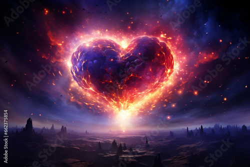 Celestial Love, A Heart-shaped Space Formation on Valentine's Day