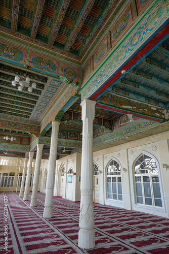 Namangan, Uzbekistan - October 15, 2023: Views of the Xoja Amin Jome Mosque in Namangan, Uzbekistan. photo