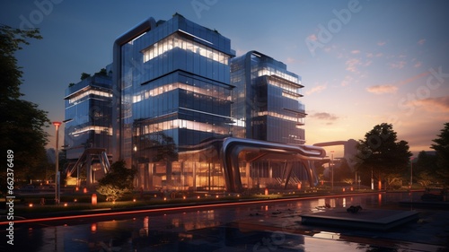 Office building gaming high resolution beautiful image Ai generated art