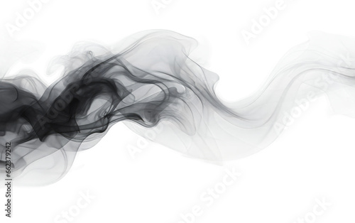 Black Cloud Close Examination of Smoke on a Clear Surface or PNG Transparent Background.