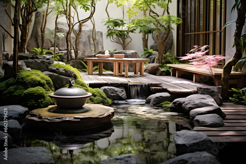 Leinwand Poster Tranquil Zen Garden