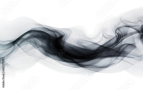 Black Cloud and Smoke Swirl Closeup on a Clear Surface or PNG Transparent Background.