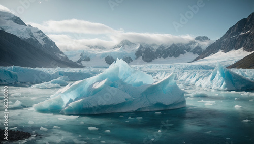 Glistening Icy Glacier