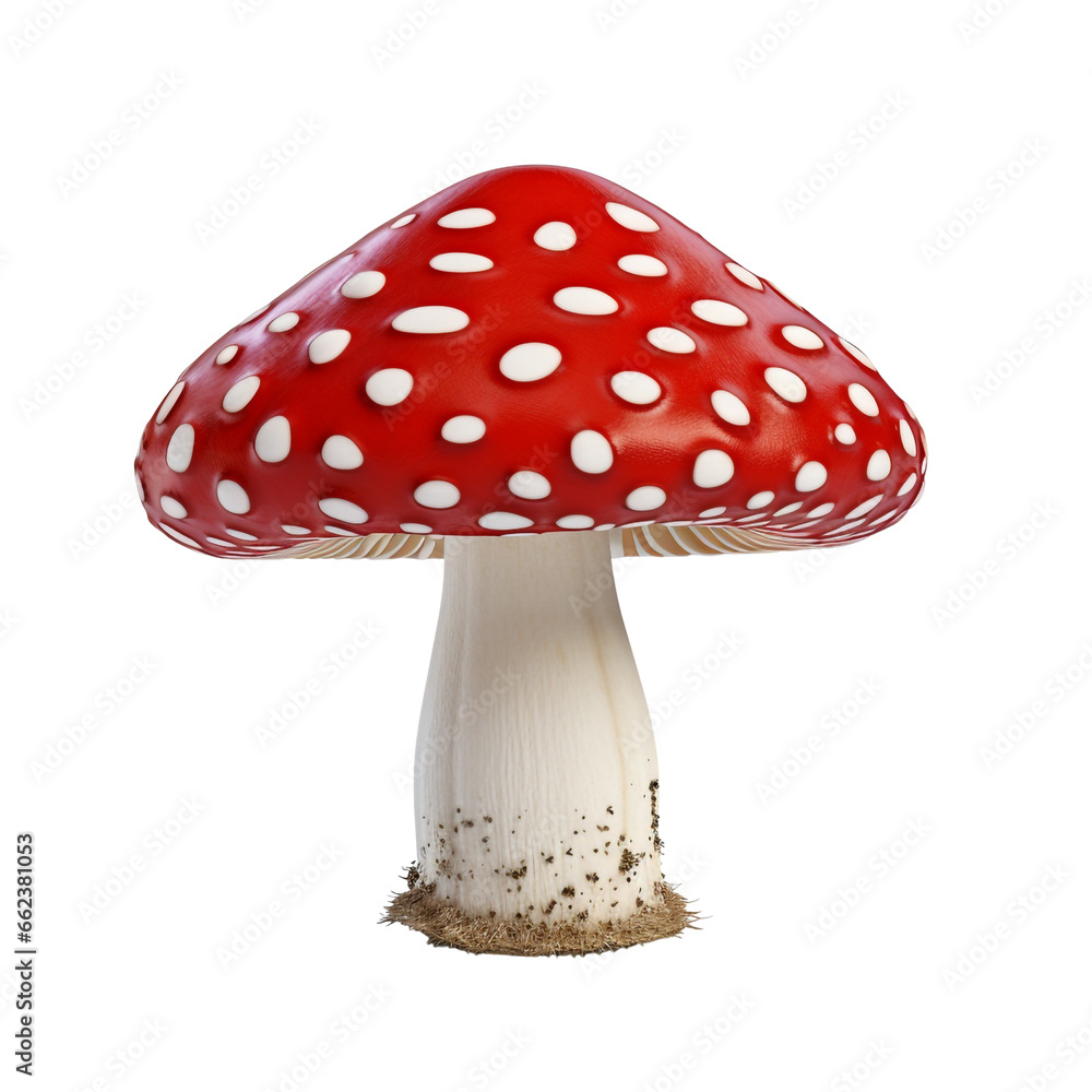 Fly Agaric isolated on white background, no background, png Fly Agaric isolated on white background, no background, png