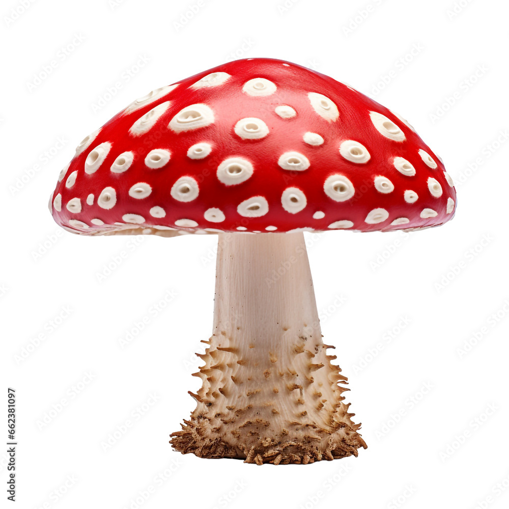 Fly Agaric isolated on white background, no background, png Fly Agaric isolated on white background, no background, png