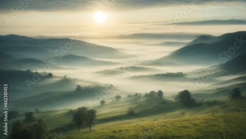 Misty Morning Over a Valley © xKas