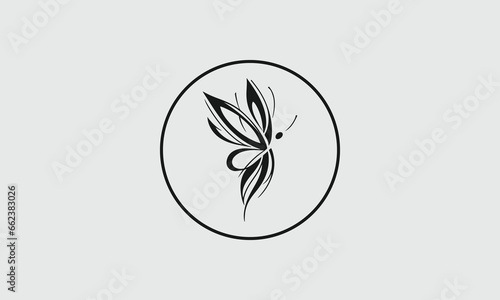 Butterfly vector logo icon minimalistic design