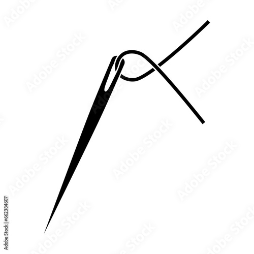 sewing needle icon. sew icon. 