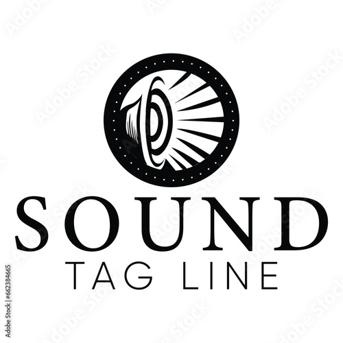 simple vector icon for a music sound logo