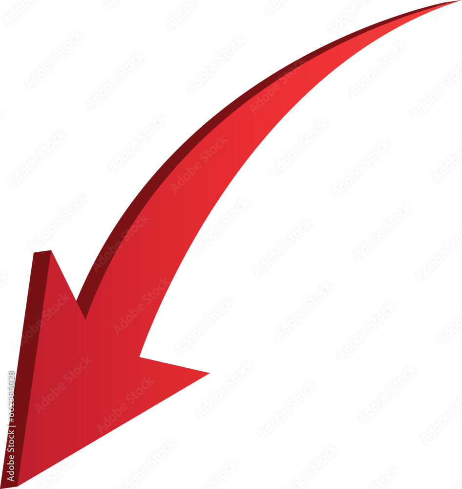3D gradient shiney red arrow symbol. Arrow in shiney 3d arrow icons for app, web digital illustration design. Vector illustration 3D gradient shiney red arrow symbol. Arrow in shiney 3d arrow icons for app, web digital illustration design. Vector illustration