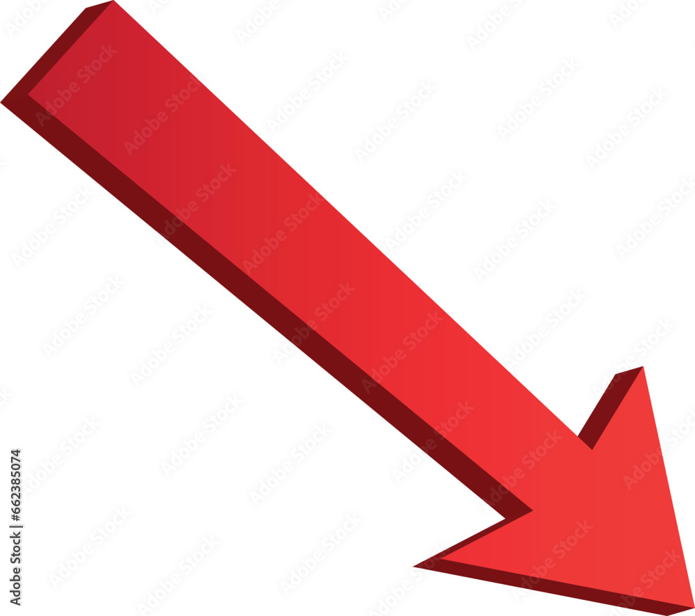 3D gradient shiney red arrow symbol. Arrow in shiney 3d arrow icons for app, web digital illustration design. Vector illustration 3D gradient shiney red arrow symbol. Arrow in shiney 3d arrow icons for app, web digital illustration design. Vector illustration