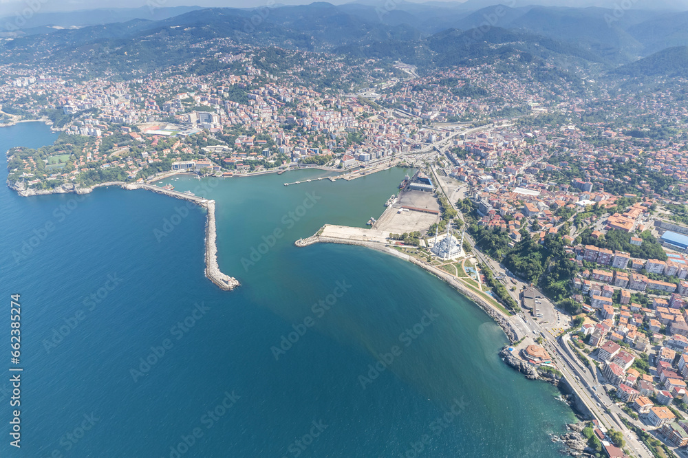 Fototapeta premium Turkey, black sea coast, aerial view zonguldak province.
