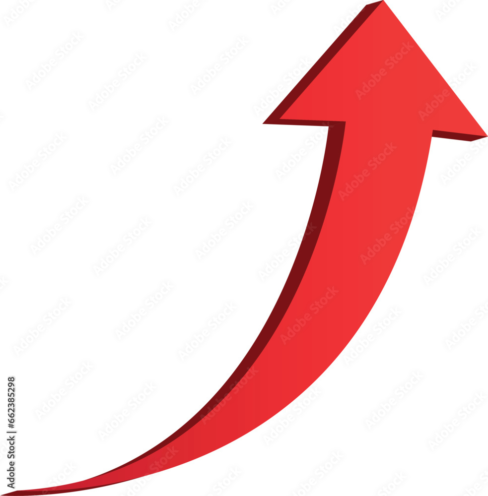 3D gradient shiney red arrow symbol. Arrow in shiney 3d arrow icons for app, web digital illustration design. Vector illustration 3D gradient shiney red arrow symbol. Arrow in shiney 3d arrow icons for app, web digital illustration design. Vector illustration