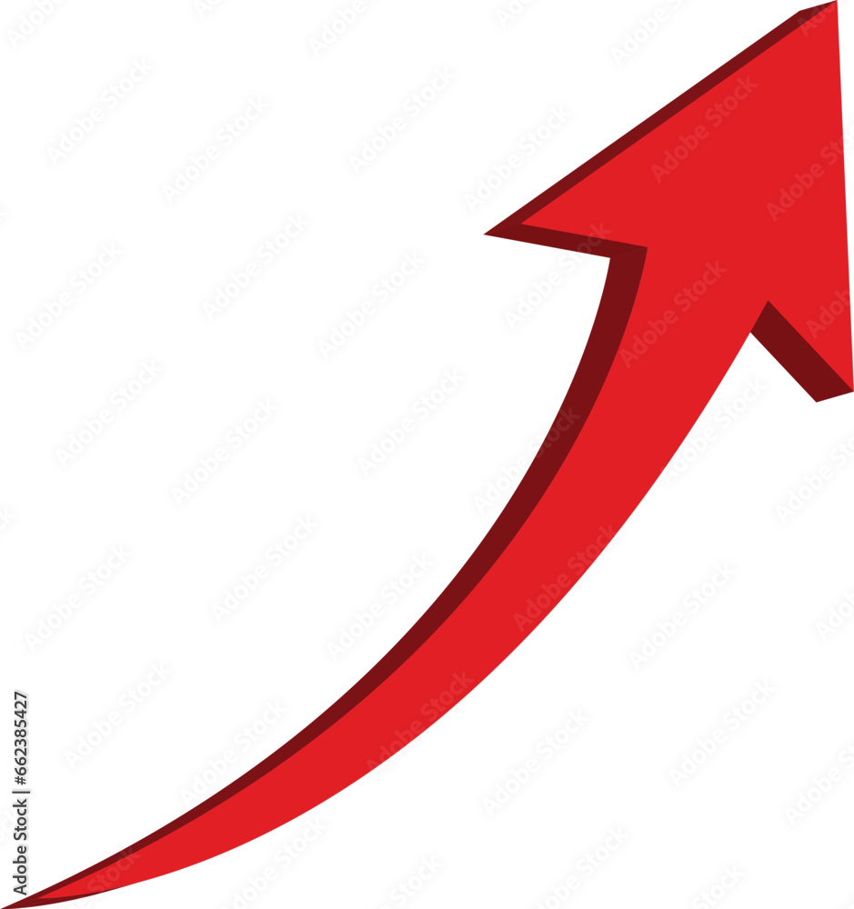 3D gradient shiney red arrow symbol. Arrow in shiney 3d arrow icons for app, web digital illustration design. Vector illustration 3D gradient shiney red arrow symbol. Arrow in shiney 3d arrow icons for app, web digital illustration design. Vector illustration