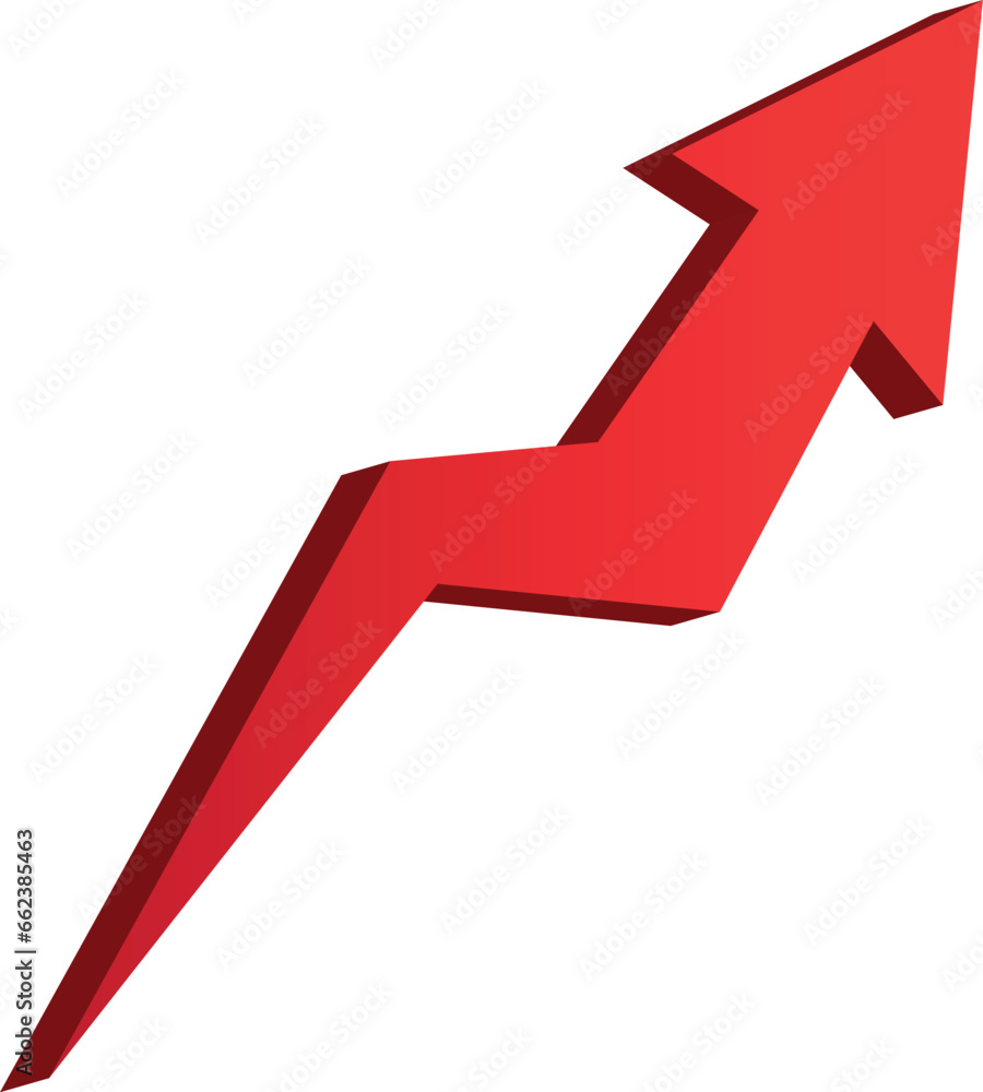 3D gradient shiney red arrow symbol. Arrow in shiney 3d arrow icons for app, web digital illustration design. Vector illustration 3D gradient shiney red arrow symbol. Arrow in shiney 3d arrow icons for app, web digital illustration design. Vector illustration