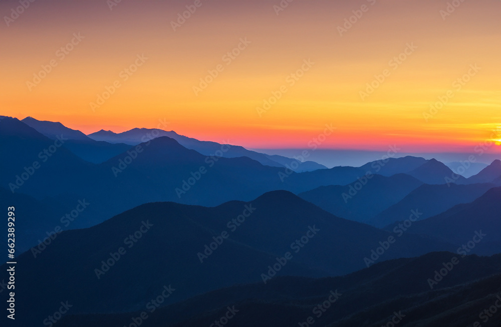 sunset in the mountains sunset in the mountains