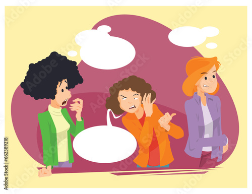 Meeting girlfriends. Illustration for internet and mobile website.