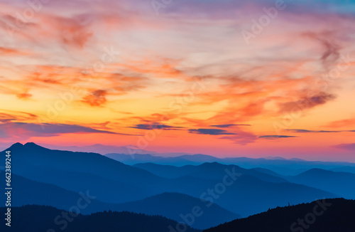 sunset over the mountains © Katharine
