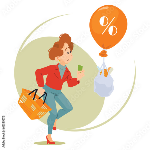 Rising prices of products. Illustration for internet and mobile website.