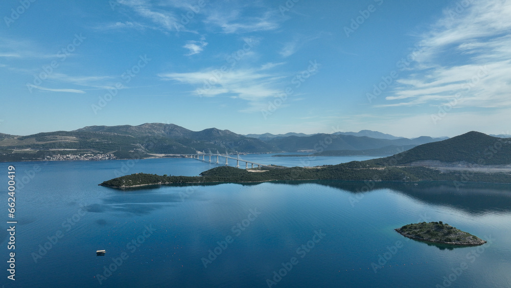 Aerial drone footage of Peljesac peninsula in Croatia, Summer, 2023