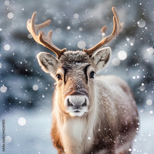 reindeer in snow © MaverickMedia