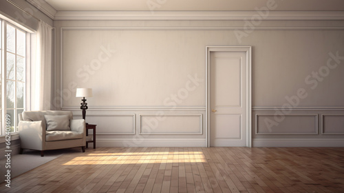 3D Livingroom Empty Interior Modern Design
