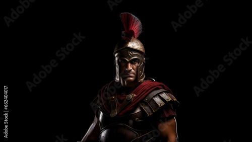 Fényképezés Barve Roman army war Commander, centurion wearing Lorica Segmentata armor